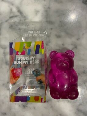 Squishy Gummy Bear Toy - Bright Magenta